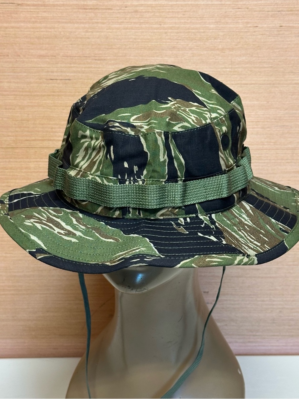Tiger Stripe Camo Type II Tropical Jungle Boonie Sun Hat Cap Size 7-3/4